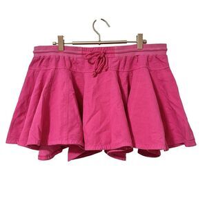 Daily Practice by Anthropologie Courtside Mini Skirt Size L Hot Pink Barbie NEW